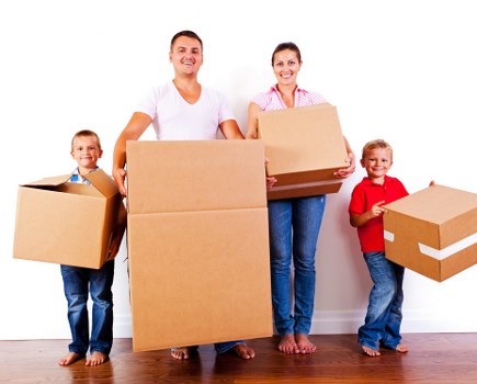 A moving truck loaded for a house removal in Footscray