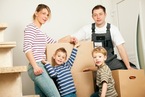 Careful furniture and box handling during a local house move