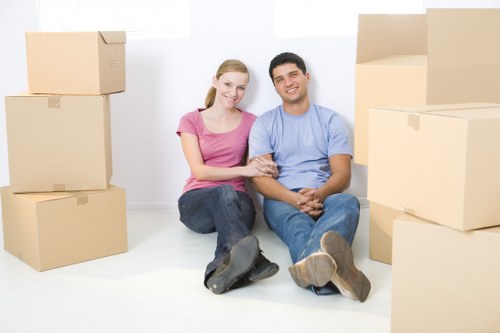 Removal truck and movers preparing a Footscray residential relocation