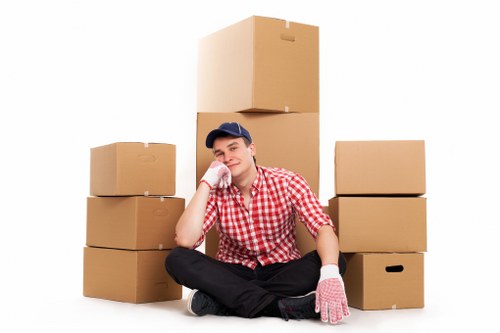 Footscray apartment move with removals van and packing boxes